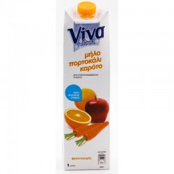  VIVA FRESH - 100% ΦΥΣΙΚΟΣ ΧΥΜΟΣ ΜΗΛΟ, ΠΟΡΤΟΚΑΛΙ & ΚΑΡΟΤΟ 1Lt